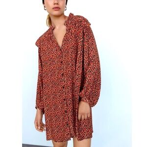 Zara printed floral mini dress like new